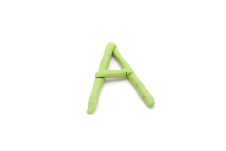 clay alphabet kid hand writing style for cute wordsの写真素材