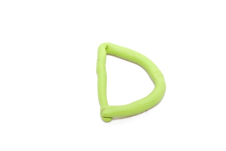 clay alphabet kid hand writing style for cute wordsの写真素材