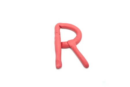 clay alphabet kid hand writing style for cute wordsの写真素材