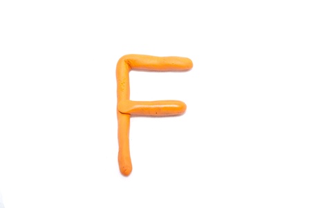 clay alphabet kid hand writing style for cute wordsの写真素材