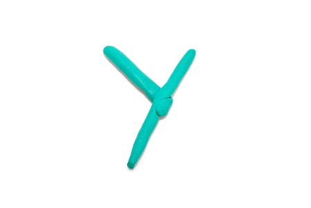 clay alphabet kid hand writing style for cute wordsの写真素材