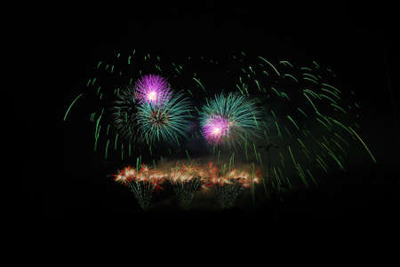 beautiful fireworks at chiangmai thailand new year 2011 celebration
