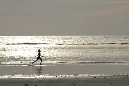 silhouette view activityの写真素材