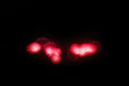 beautiful fireworks at chiangmai thailand new year 2011 celebrationの写真素材