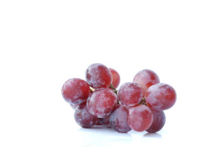 close up of red grape isolated on white backgroundの写真素材