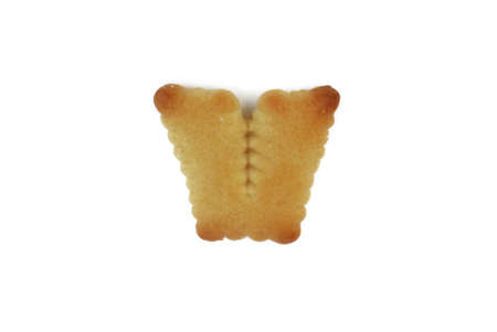 cracker font isolated on white backgroundの写真素材