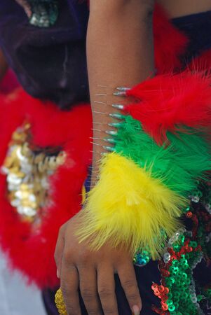 PHUKET, THAILAND - OCTOBER,2010 - participant picture in caravan of phuket vegetarian festival in Phuket province, Thailand. The   very famous vegetarian festival of THAILAND. のeditorial素材