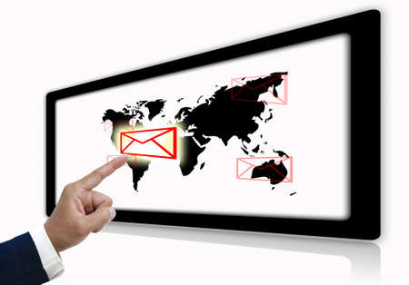 art work of business on line touch screen technologyの写真素材