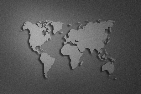 art work of world map from metalic backgroundの写真素材