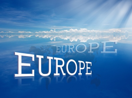 art work of business keyword with nature backgroundの写真素材