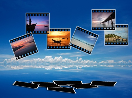 art work of travel business from landscape pictureの写真素材