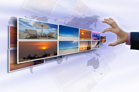 art work of travel selection around the worldの写真素材