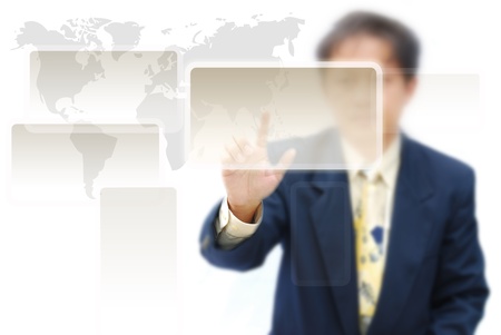 An attractive artwork of business idea with asian model.の写真素材