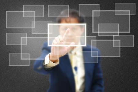 An attractive artwork of business idea with asian model.の写真素材