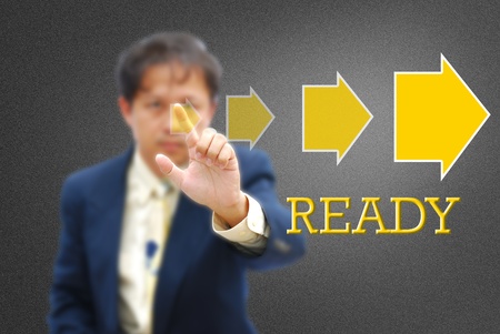 An attractive artwork of business idea with asian model.の写真素材
