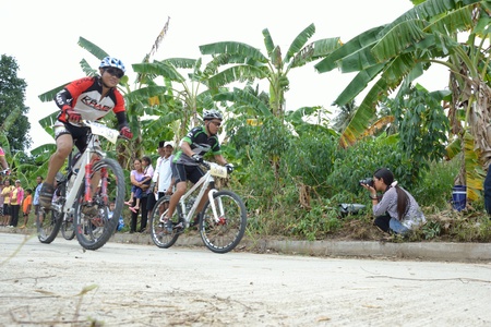 KO SAMUI, THAILAND - SEPTEMBER 11: Samui MTB XC 2011 at ko samui city on September 11,2011 in Ko Samui island, Thailand. The first of mountain bike race in ko samui city suratthaini province thailand.のeditorial素材