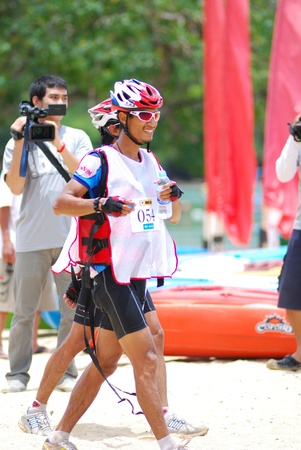 KO SAMUI, THAILAND - SEPTEMBER 17: The ibis Koh Samui Trophy 2011 International Adventure Race and Fun Run at ko samui on September 17,2011 in Ko Samui island, Thailand. The international Amazing Thailand Adventure Race.のeditorial素材