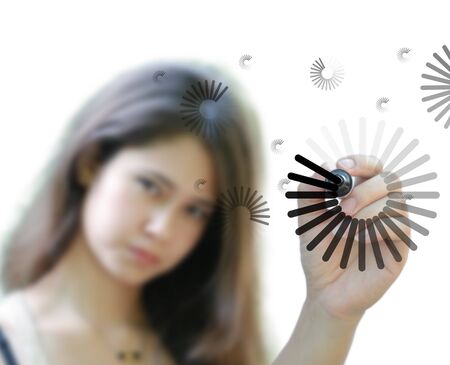 artwork for business idea from business person.の写真素材