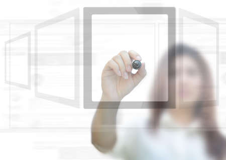 artwork for business idea from business person.の写真素材