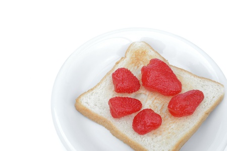 sliced bread meal isolated on white background.