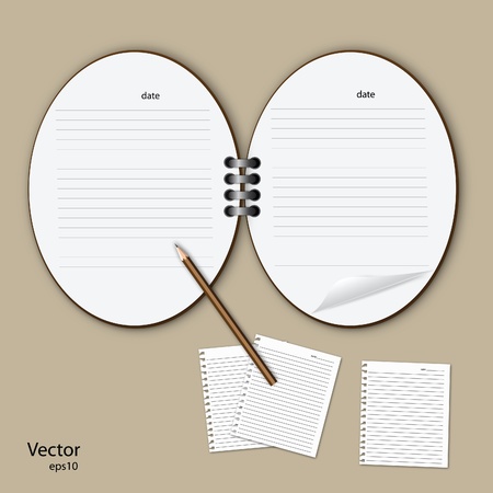 vector of blank notepad.のイラスト素材