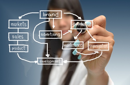 Business theory from smart business woman.の写真素材