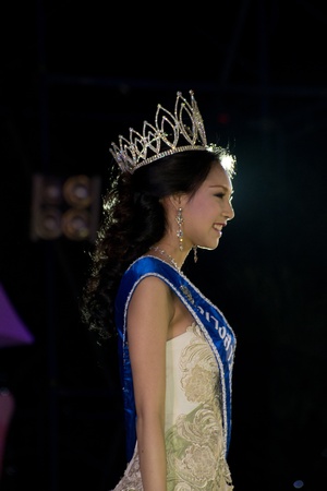 CHIANGRAI, THAILAND - DECEMBER 25: Muthita miss Chiangrai 2010 during the "miss chiangrai contest 2011" at Chiangrai province on December 25, 2011 in Chiangrai, Thailand.のeditorial素材