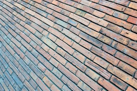 close up of brick wall pattern for background.