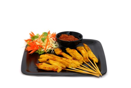 Thai food  dish on white background.の写真素材