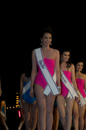 CHIANGMAI, THAILAND - JANUARY 3: Competitors during the "Miss chiangmai contest 2012" at Chiangmai province on January 3, 2012 in Chiangmai, Thailand.のeditorial素材