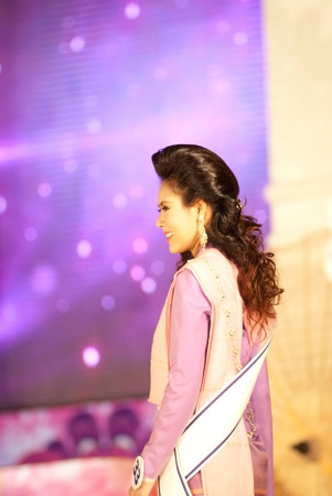 CHIANGMAI, THAILAND - JANUARY 3: Wanwisa Homwimarn during the "Miss chiangmai contest 2012" at Chiangmai province on January 3, 2012 in Chiangmai, Thailand.のeditorial素材