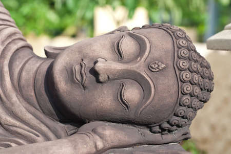 decoration sandstone buddha head for hotel resort and gardenの写真素材