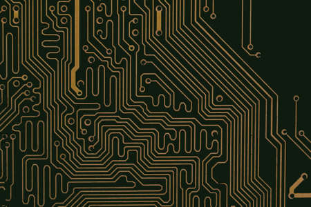 Super macro of electronic material inside computer.