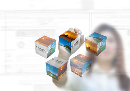 Business concept with  business person , modern style.の写真素材