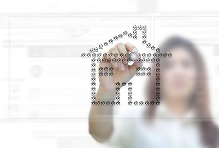 Business concept with  business person , modern style.の写真素材