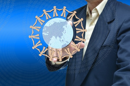 Business concept with business person , modern style.