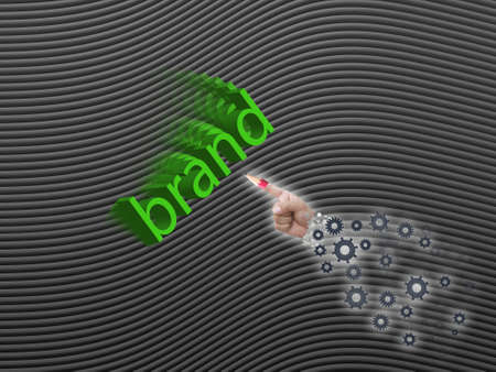 business concept on Dark curve line background.