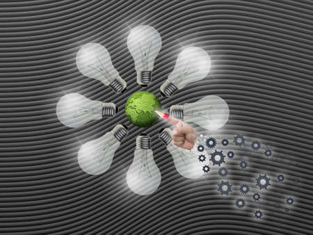 business concept on Dark curve line background.の写真素材