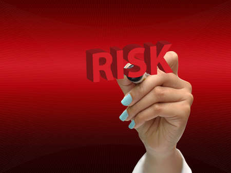 business hand writing business icon on red abstract background.の写真素材