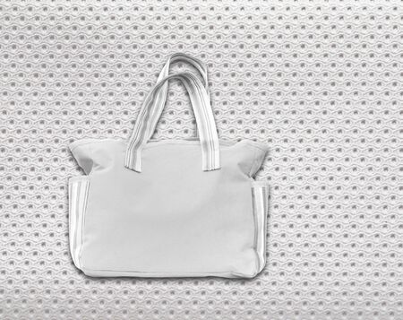 Environment concept from white cloth bag on background.の写真素材