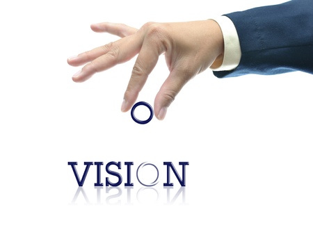 art work of business hand with the word.の写真素材