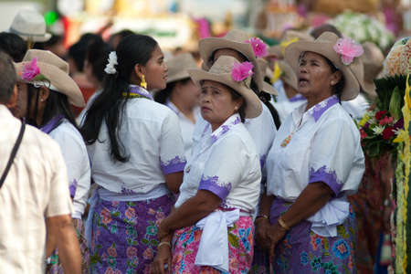 NAKHON SRI THUMMARAT - OCTOBER 14: NGAN DUAN SIB Traditional of buddhist festival; Unidentified...