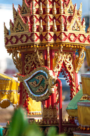 KO SAMUI - NOVEMBER 8: "NGAN DUAN SIB", Traditional of buddhist festival, Decorations of the parade on November 8, 2012 in ko samui surat thani, Thailand.のeditorial素材