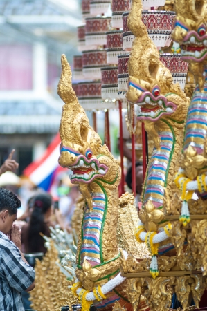 KO SAMUI - NOVEMBER 8: "NGAN DUAN SIB", Traditional of buddhist festival, Decorations of the parade on November 8, 2012 in ko samui surat thani, Thailand.のeditorial素材
