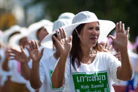 KO SAMUI - NOVEMBER 8: "NGAN DUAN SIB", Traditional of buddhist festival,Unidentified people participate at the festival on November 8, 2012 in ko samui surat thani, Thailand.のeditorial素材
