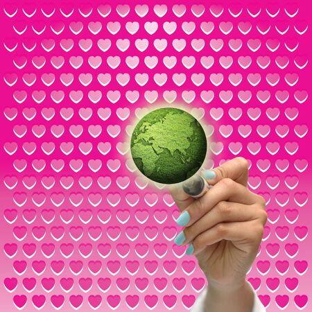 Business idea on pink abstract background.の写真素材