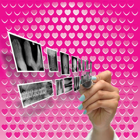 Business idea on pink abstract background.の写真素材