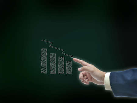 Business idea on chalk board background.の写真素材