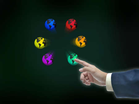 Business idea on chalk board background.