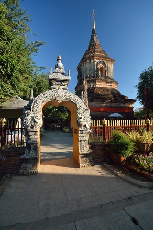 Beautiful thai north temple , Chiang Mai, Thailandの写真素材